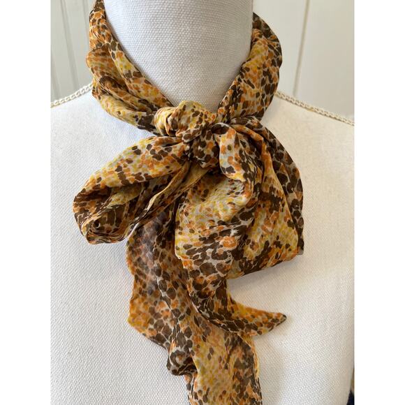 Python Snake Print Chiffon Scarf - Picture 1 of 5